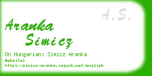 aranka simicz business card